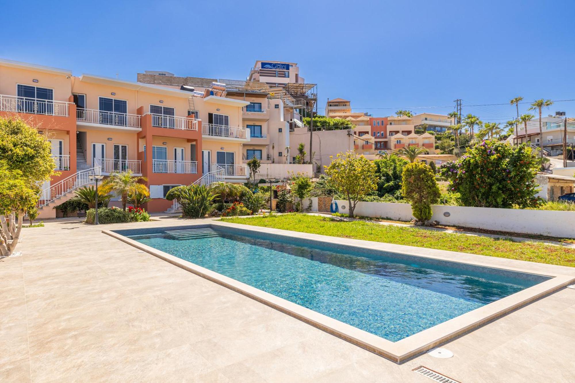 Christine Seaside Apartments In Chania Sztalósz Kültér fotó